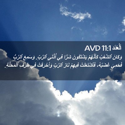 Picture 02 - اَلْعَدَد 11:1 AVD - وَكَانَ ٱلشَّعْبُ - Bible Verse Picture