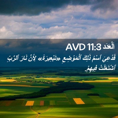 Picture 02 - اَلْعَدَد 11:3 AVD - فَدُعِيَ ٱسْمُ ذَلِكَ - Bible Verse Picture