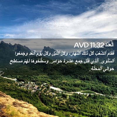 Picture 02 - اَلْعَدَد 11:32 AVD - فَقَامَ ٱلشَّعْبُ كُلَّ - Bible Verse Picture