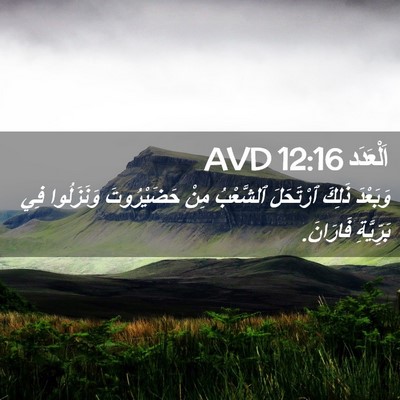 Picture 02 - اَلْعَدَد 12:16 AVD - وَبَعْدَ ذَلِكَ ٱرْتَحَلَ - Bible Verse Picture