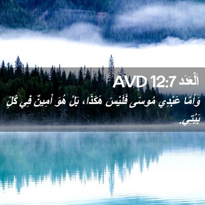 Picture 02 - اَلْعَدَد 12:7 AVD - وَأَمَّا عَبْدِي مُوسَى - Bible Verse Picture