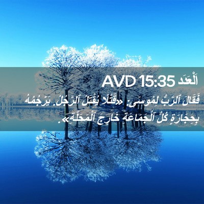 Picture 02 - اَلْعَدَد 15:35 AVD - فَقَالَ ٱلرَّبُّ لِمُوسَى: - Bible Verse Picture