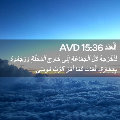 Picture 02 - اَلْعَدَد 15:36 AVD - فَأَخْرَجَهُ كُلُّ - Bible Verse Picture
