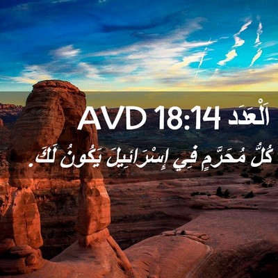 Picture 02 - اَلْعَدَد 18:14 AVD - كُلُّ مُحَرَّمٍ فِي - Bible Verse Picture