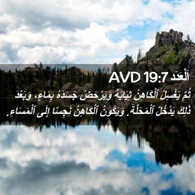 Picture 02 - اَلْعَدَد 19:7 AVD - ثُمَّ يَغْسِلُ ٱلْكَاهِنُ - Bible Verse Picture