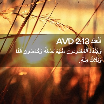 Picture 02 - اَلْعَدَد 2:13 AVD - وَجُنْدُهُ - Bible Verse Picture