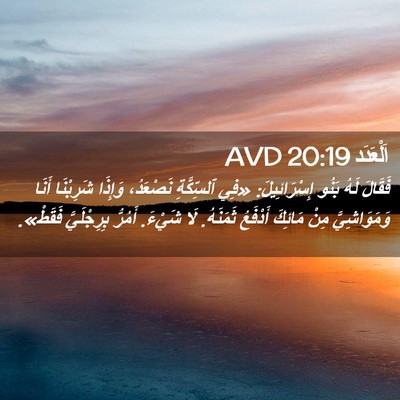 Picture 02 - اَلْعَدَد 20:19 AVD - فَقَالَ لَهُ بَنُو - Bible Verse Picture