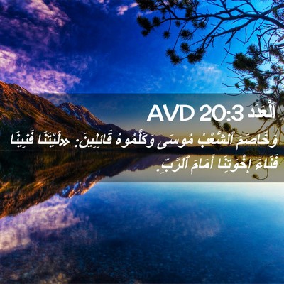 Picture 02 - اَلْعَدَد 20:3 AVD - وَخَاصَمَ ٱلشَّعْبُ - Bible Verse Picture