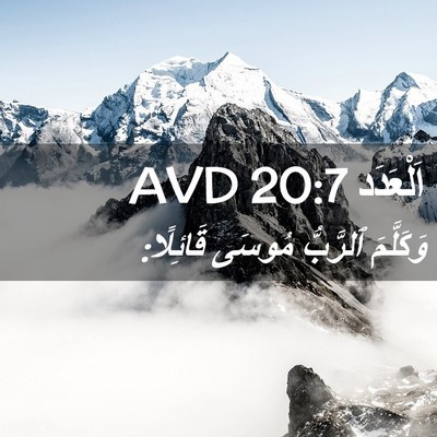 Picture 02 - اَلْعَدَد 20:7 AVD - وَكَلَّمَ ٱلرَّبُّ مُوسَى - Bible Verse Picture