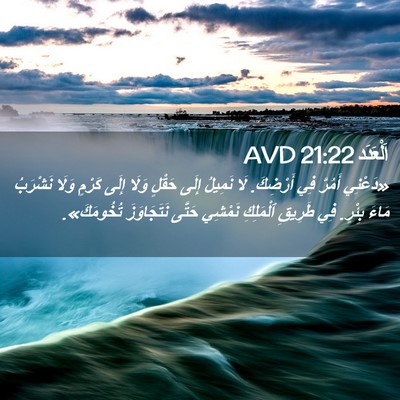 Picture 02 - اَلْعَدَد 21:22 AVD - «دَعْنِي أَمُرَّ فِي - Bible Verse Picture