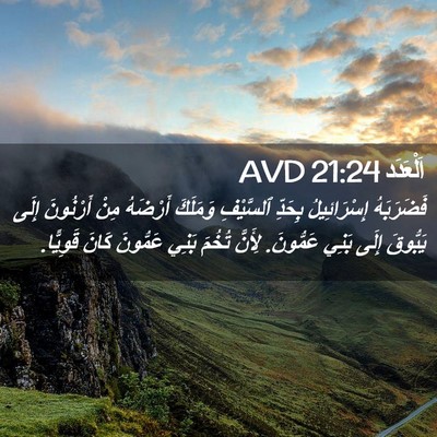 Picture 02 - اَلْعَدَد 21:24 AVD - فَضَرَبَهُ إِسْرَائِيلُ - Bible Verse Picture