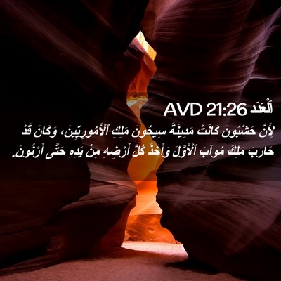 Picture 02 - اَلْعَدَد 21:26 AVD - لِأَنَّ حَشْبُونَ كَانَتْ - Bible Verse Picture