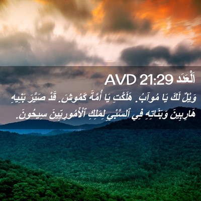 Picture 02 - اَلْعَدَد 21:29 AVD - وَيْلٌ لَكَ يَا مُوآبُ. - Bible Verse Picture