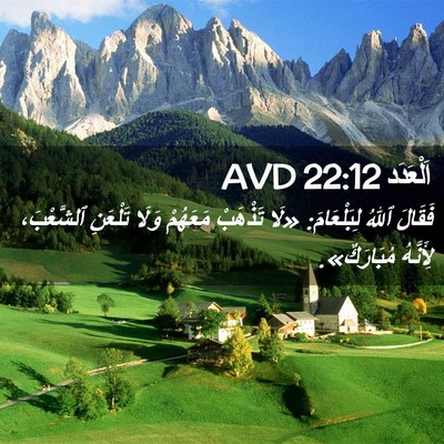 Picture 02 - اَلْعَدَد 22:12 AVD - فَقَالَ ٱللهُ لِبَلْعَامَ: - Bible Verse Picture