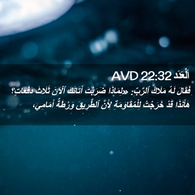 Picture 02 - اَلْعَدَد 22:32 AVD - فَقَالَ لَهُ مَلَاكُ - Bible Verse Picture
