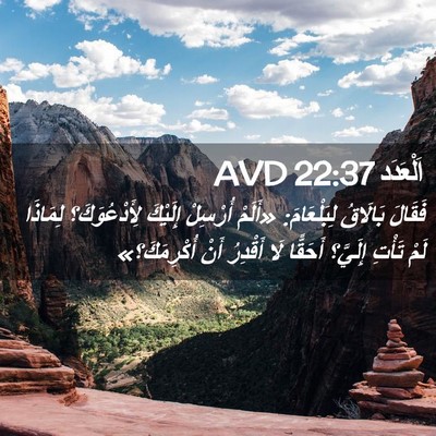 Picture 02 - اَلْعَدَد 22:37 AVD - فَقَالَ بَالَاقُ - Bible Verse Picture