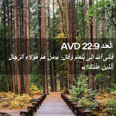 Picture 02 - اَلْعَدَد 22:9 AVD - فَأَتَى ٱللهُ إِلَى - Bible Verse Picture