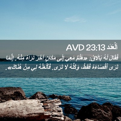 Picture 02 - اَلْعَدَد 23:13 AVD - فَقَالَ لَهُ بَالَاقُ: - Bible Verse Picture