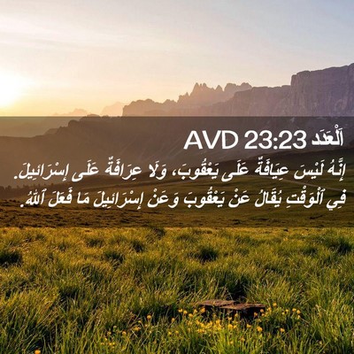 Picture 02 - اَلْعَدَد 23:23 AVD - إِنَّهُ لَيْسَ عِيَافَةٌ - Bible Verse Picture