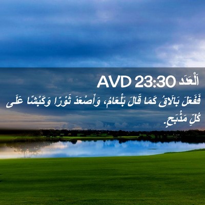 Picture 02 - اَلْعَدَد 23:30 AVD - فَفَعَلَ بَالَاقُ كَمَا - Bible Verse Picture