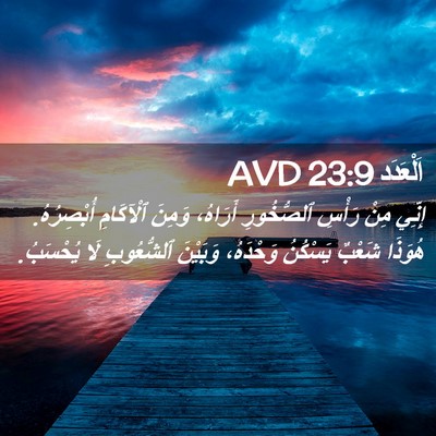 Picture 02 - اَلْعَدَد 23:9 AVD - إِنِّي مِنْ رَأْسِ - Bible Verse Picture