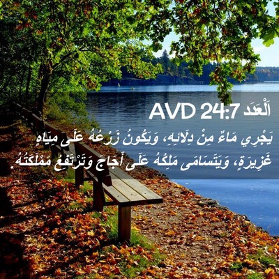 Picture 02 - اَلْعَدَد 24:7 AVD - يَجْرِي مَاءٌ مِنْ - Bible Verse Picture