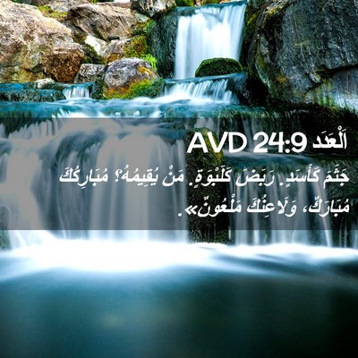 Picture 02 - اَلْعَدَد 24:9 AVD - جَثَمَ كَأَسَدٍ. رَبَضَ - Bible Verse Picture