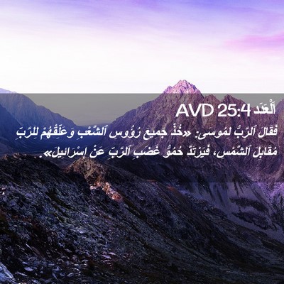 Picture 02 - اَلْعَدَد 25:4 AVD - فَقَالَ ٱلرَّبُّ لِمُوسَى: - Bible Verse Picture