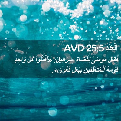 Picture 02 - اَلْعَدَد 25:5 AVD - فَقَالَ مُوسَى لِقُضَاةِ - Bible Verse Picture