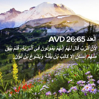 Picture 02 - اَلْعَدَد 26:65 AVD - لِأَنَّ ٱلرَّبَّ قَالَ - Bible Verse Picture