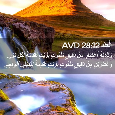Picture 02 - اَلْعَدَد 28:12 AVD - وَثَلَاثَةَ أَعْشَارٍ - Bible Verse Picture