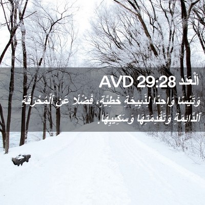 Picture 02 - اَلْعَدَد 29:28 AVD - وَتَيْسًا وَاحِدًا - Bible Verse Picture