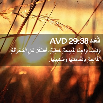 Picture 02 - اَلْعَدَد 29:38 AVD - وَتَيْسًا وَاحِدًا - Bible Verse Picture