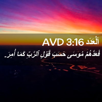 Picture 02 - اَلْعَدَد 3:16 AVD - فَعَدَّهُمْ مُوسَى حَسَبَ - Bible Verse Picture