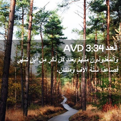 Picture 02 - اَلْعَدَد 3:34 AVD - وَٱلْمَعْدُودُونَ - Bible Verse Picture