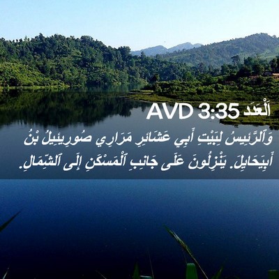 Picture 02 - اَلْعَدَد 3:35 AVD - وَٱلرَّئِيسُ لِبَيْتِ - Bible Verse Picture