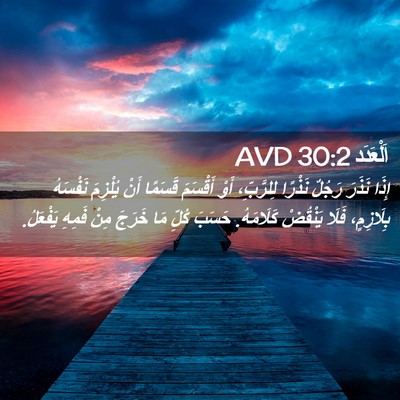 Picture 02 - اَلْعَدَد 30:2 AVD - إِذَا نَذَرَ رَجُلٌ - Bible Verse Picture