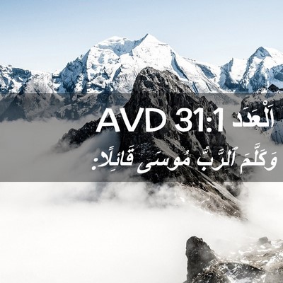 Picture 02 - اَلْعَدَد 31:1 AVD - وَكَلَّمَ ٱلرَّبُّ مُوسَى - Bible Verse Picture
