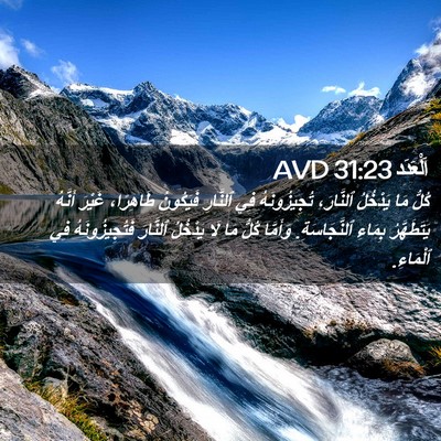 Picture 02 - اَلْعَدَد 31:23 AVD - كُلُّ مَا يَدْخُلُ - Bible Verse Picture
