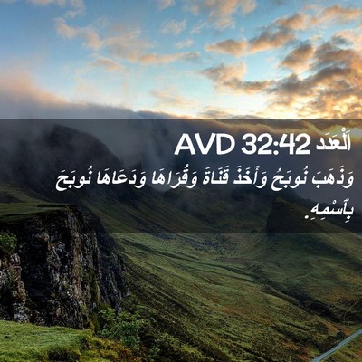Picture 02 - اَلْعَدَد 32:42 AVD - وَذَهَبَ نُوبَحُ وَأَخَذَ - Bible Verse Picture