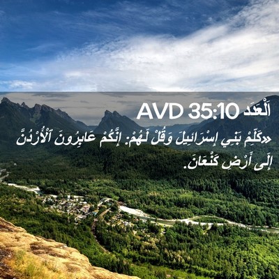 Picture 02 - اَلْعَدَد 35:10 AVD - «كَلِّمْ بَنِي - Bible Verse Picture