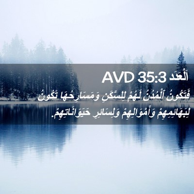 Picture 02 - اَلْعَدَد 35:3 AVD - فَتَكُونُ ٱلْمُدُنُ - Bible Verse Picture