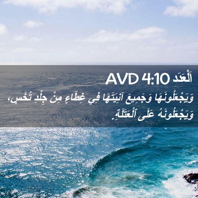 Picture 02 - اَلْعَدَد 4:10 AVD - وَيَجْعَلُونَهَا - Bible Verse Picture