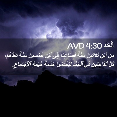 Picture 02 - اَلْعَدَد 4:30 AVD - مِنِ ٱبْنِ ثَلَاثِينَ - Bible Verse Picture