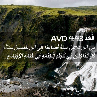 Picture 02 - اَلْعَدَد 4:43 AVD - مِنِ ٱبْنِ ثَلَاثِينَ - Bible Verse Picture