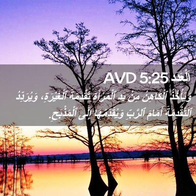 Picture 02 - اَلْعَدَد 5:25 AVD - وَيَأْخُذُ ٱلْكَاهِنُ - Bible Verse Picture