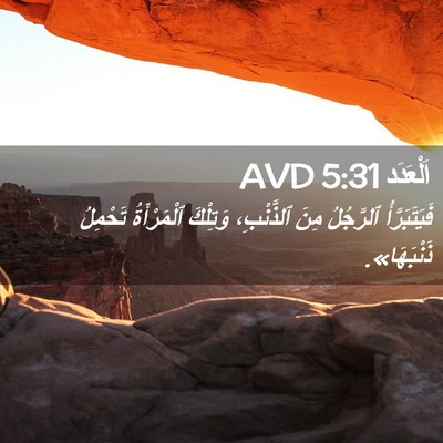 Picture 02 - اَلْعَدَد 5:31 AVD - فَيَتَبَرَّأُ ٱلرَّجُلُ - Bible Verse Picture