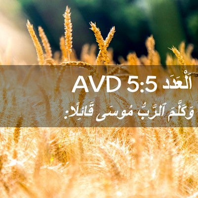 Picture 02 - اَلْعَدَد 5:5 AVD - وَكَلَّمَ ٱلرَّبُّ مُوسَى - Bible Verse Picture