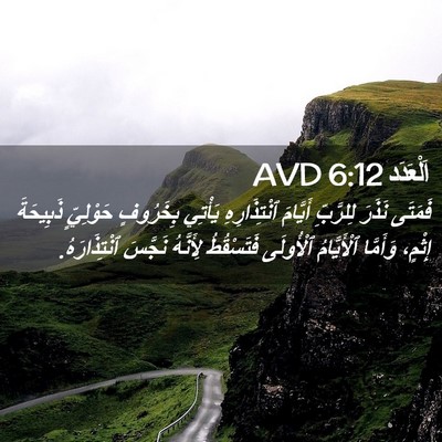 Picture 02 - اَلْعَدَد 6:12 AVD - فَمَتَى نَذَرَ لِلرَّبِّ - Bible Verse Picture