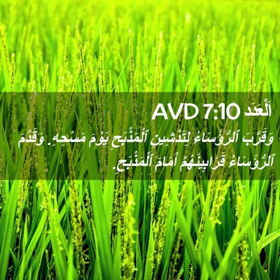 Picture 02 - اَلْعَدَد 7:10 AVD - وَقَرَّبَ ٱلرُّؤَسَاءُ - Bible Verse Picture